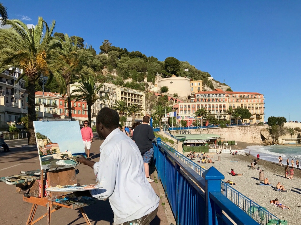 Promenade des Anglais in Nice (Walkway of the English), French Riviera